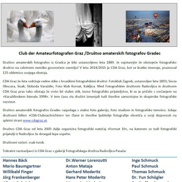 Skupinska fotografska razstava CDA iz Gradca, Avstrija