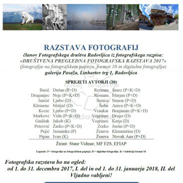 Društvena pregledna fotografska razstava 2017/1