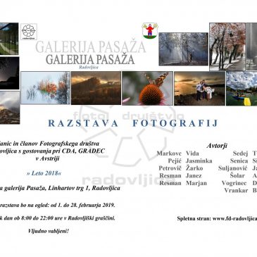 Fotografska razstava “Leto 2018”